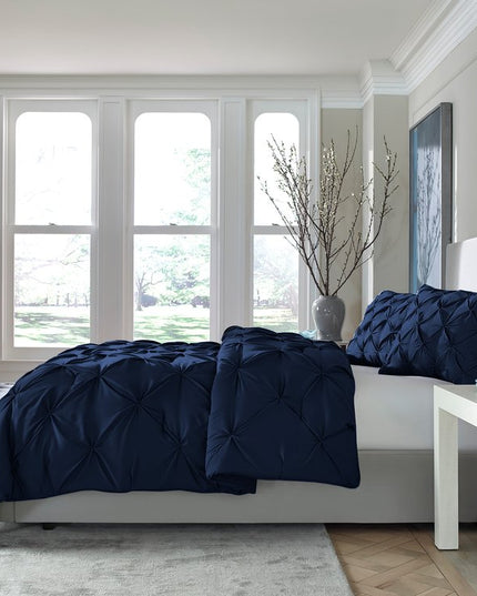Navy Blue King Microfiber Washable Microfiber Down Alternative Comforter