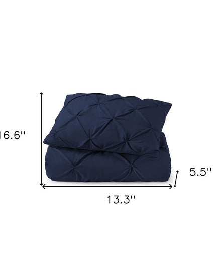 Navy Blue King Microfiber Washable Microfiber Down Alternative Comforter