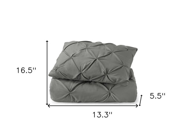 Gray Queen Microfiber Washable Microfiber Down Alternative Comforter