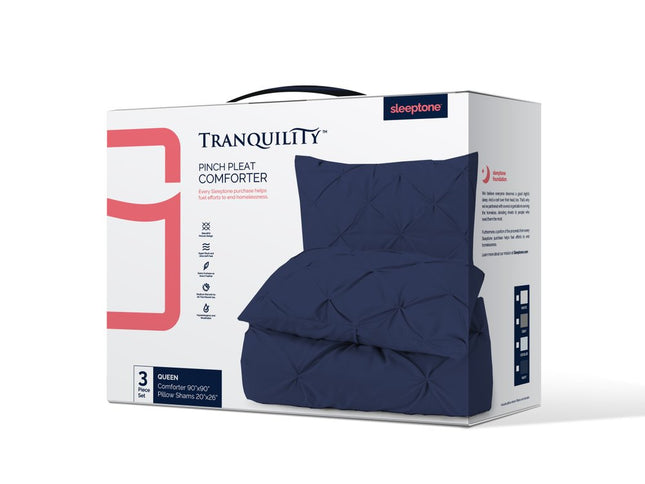 Navy Blue Twin Microfiber Washable Microfiber Down Alternative Comforter