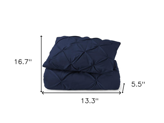 Navy Blue Twin Microfiber Washable Microfiber Down Alternative Comforter