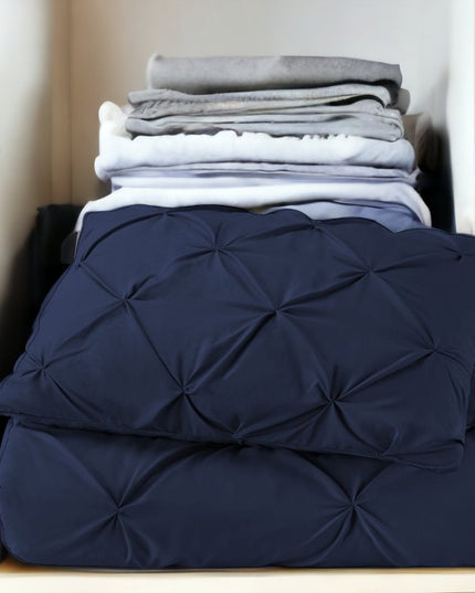 Navy Blue Twin Microfiber Washable Microfiber Down Alternative Comforter
