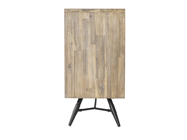 63" Natural and Ivory Solid Wood Six Drawer Double Dresser