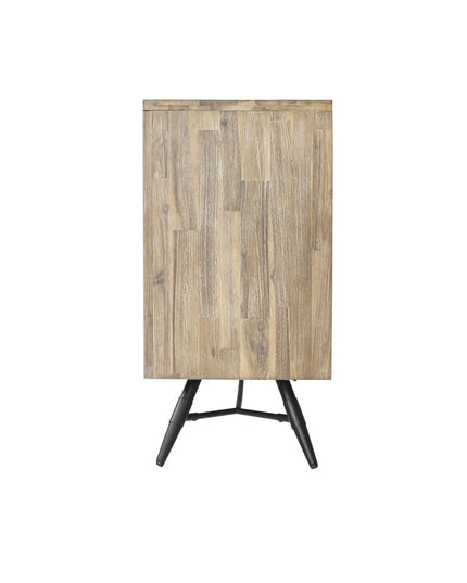 63" Natural and Ivory Solid Wood Six Drawer Double Dresser