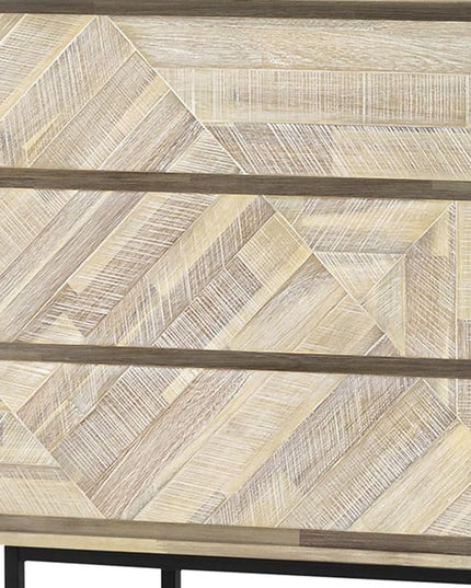 61" Natural Solid Wood Six Drawer Double Dresser