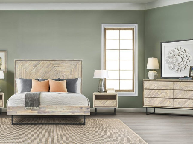 61" Natural Solid Wood Six Drawer Double Dresser