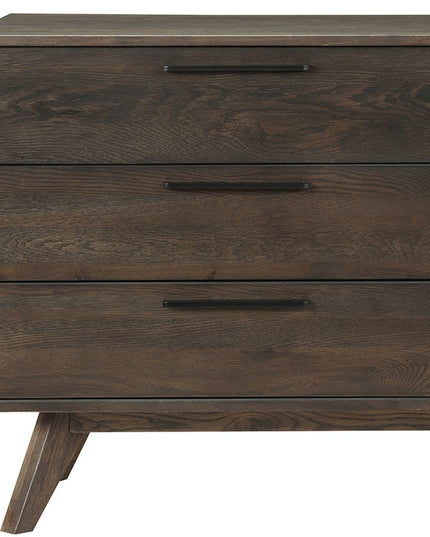 63" Dark Brown Solid Wood Six Drawer Double Dresser