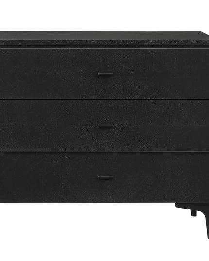 63" Black Six Drawer Double Dresser