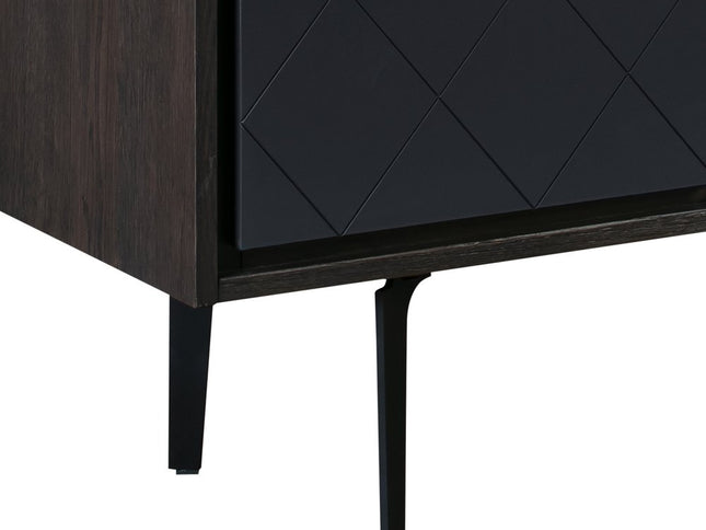 63" Gray Solid Wood Three Drawer Dresser