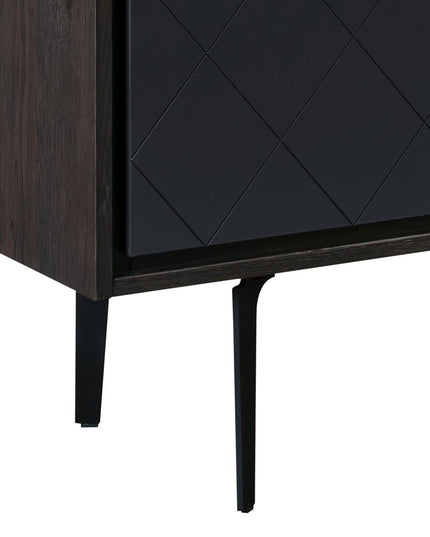 63" Gray Solid Wood Three Drawer Dresser