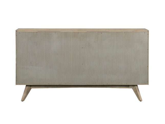 63" Brown Solid Wood Six Drawer Double Dresser