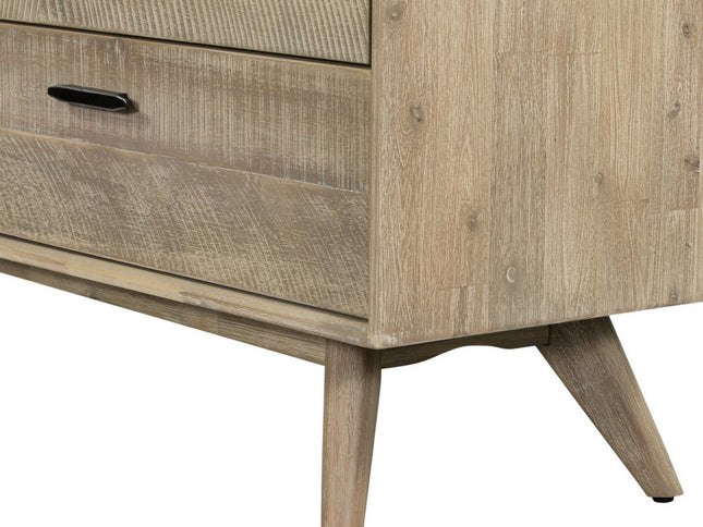 63" Brown Solid Wood Six Drawer Double Dresser