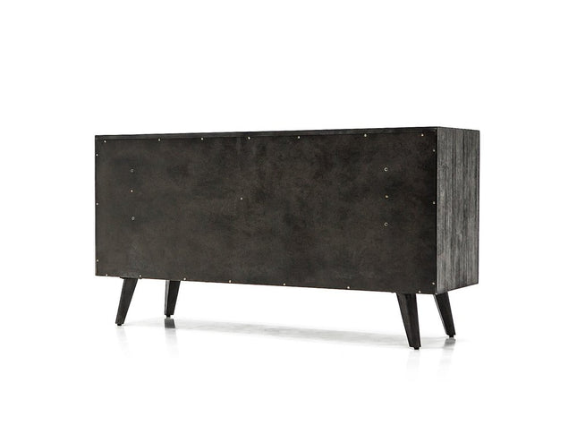 63" Brown Solid Wood Six Drawer Double Dresser