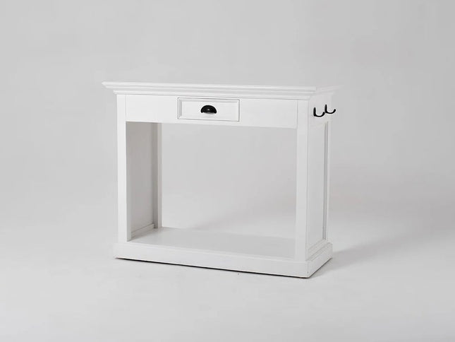 Three Piece White Solid Wood Dining Set with Two Chairs