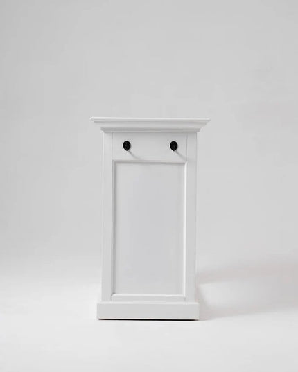 Three Piece White Solid Wood Dining Set with Two Chairs