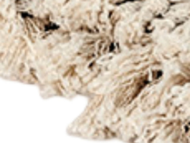 50" X 60" Natural Cotton Woven Floral Throw Blanket with Tassels and Fringe