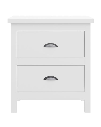 22" Solid Wood Two Drawer Nightstand