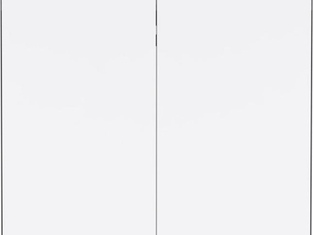 71" White Wood Two Door Two Drawer Combo Dresser