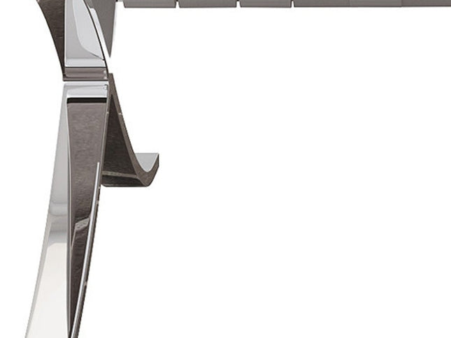 32" White and Silver Italian Leather Tufted Lounge Chair