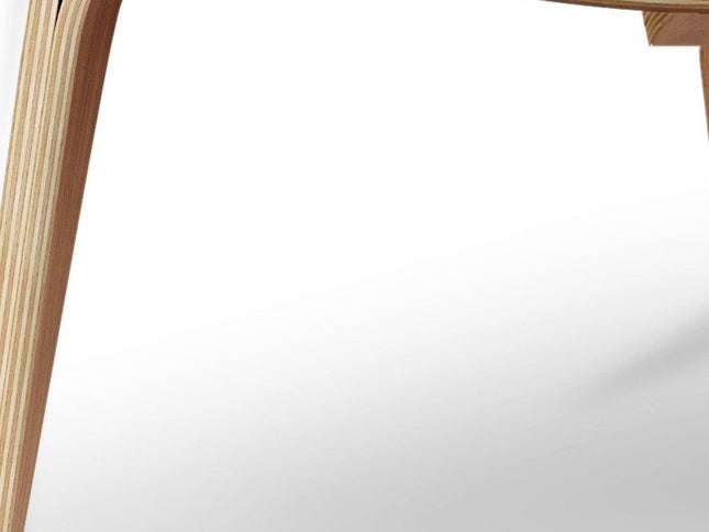 36" White and Brown Faux Leather Lounge Chair