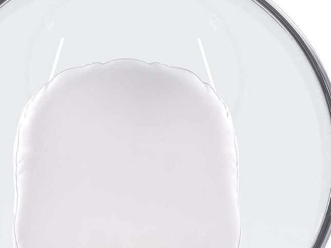 42" White Faux Leather Balloon Chair