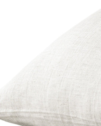 Set of Two Light Gray Linen King Pillowcases