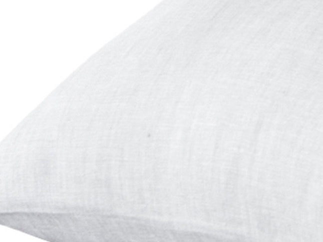 Set of Two Light Gray Linen King Pillowcases