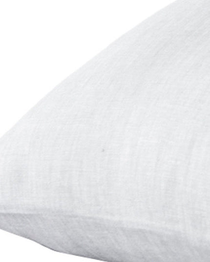 Set of Two Light Gray Linen King Pillowcases