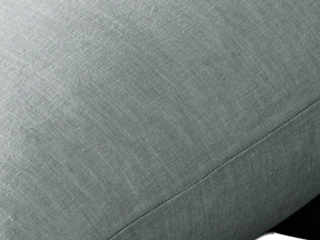 Set of Two Light Gray Linen King Pillowcases