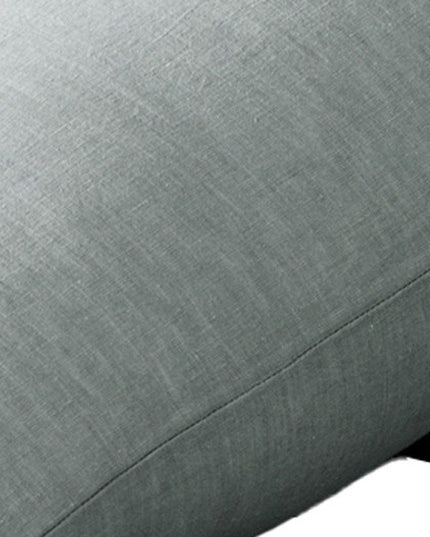 Set of Two Light Gray Linen King Pillowcases