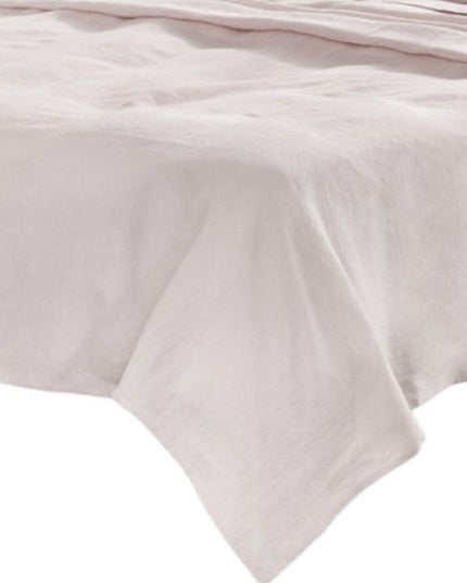 Four Piece Light Pink Linen King Sheet Set