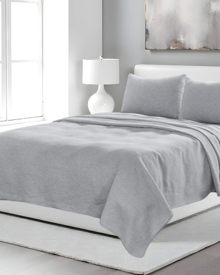 Four Piece Light Pink Linen Twin Sheet Set