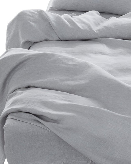 Four Piece Light Pink Linen Twin Sheet Set