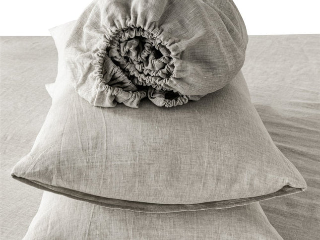 Four Piece White Linen Sheet Set