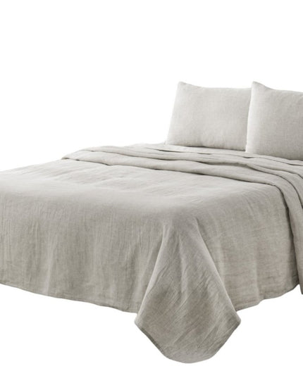 Four Piece White Linen Sheet Set