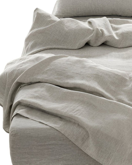 Four Piece White Linen Sheet Set