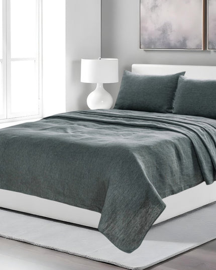 Four Piece White Linen Sheet Set