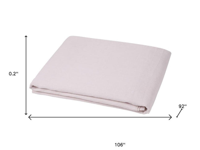 Light Pink Linen Full Double Flat Sheet