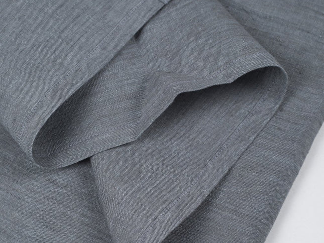 Slate Gray Linen Twin Flat Sheet