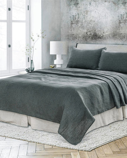 Light Pink Linen Full Double Flat Sheet