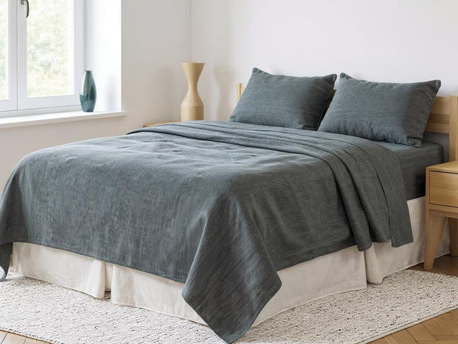 Light Pink Linen Full Double Flat Sheet