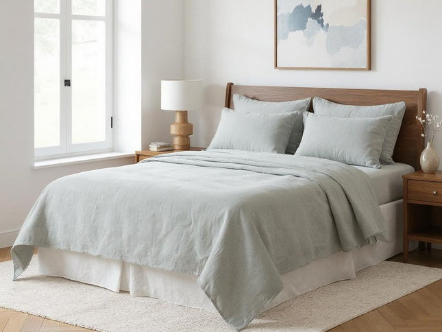 Light Pink Linen Full Double Flat Sheet