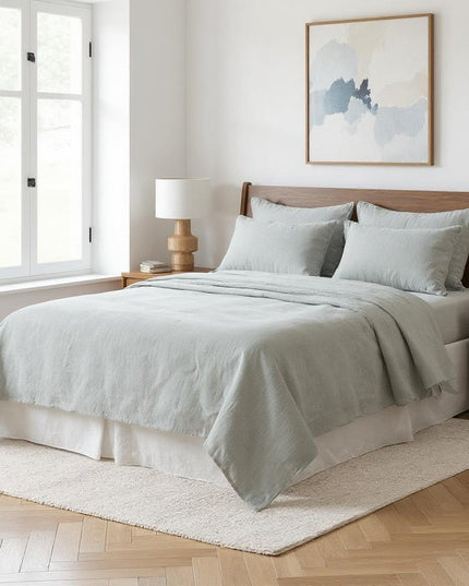 Light Pink Linen Full Double Flat Sheet