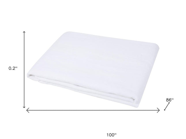 Light Pink Linen Twin Flat Sheet