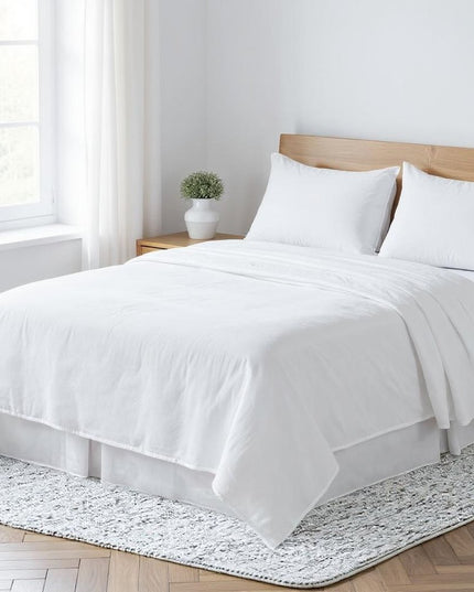 Light Pink Linen Full Double Flat Sheet