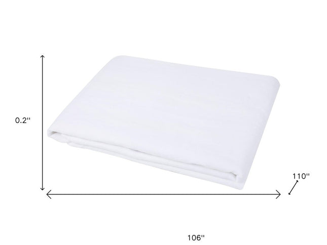 White Linen King Flat Sheet