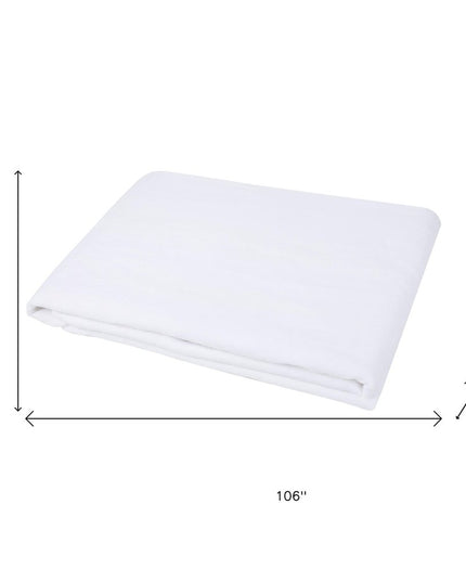 White Linen King Flat Sheet