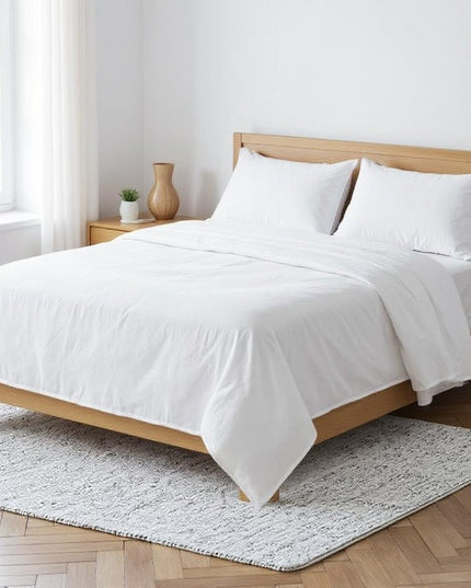 White Linen King Flat Sheet