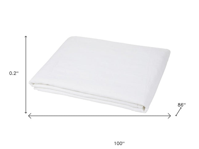 Light Pink Linen Twin Flat Sheet