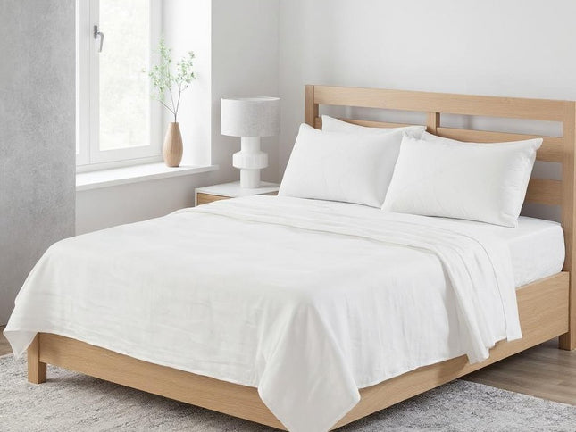 Ivory Linen Full Double Flat Sheet